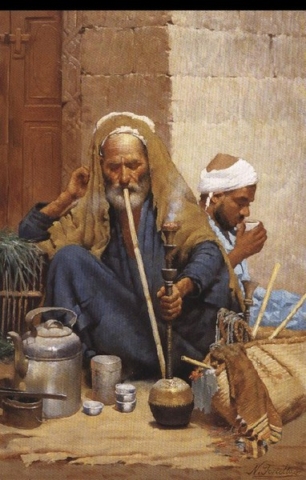 Nicola Forcella (1850-?): Il narghilè