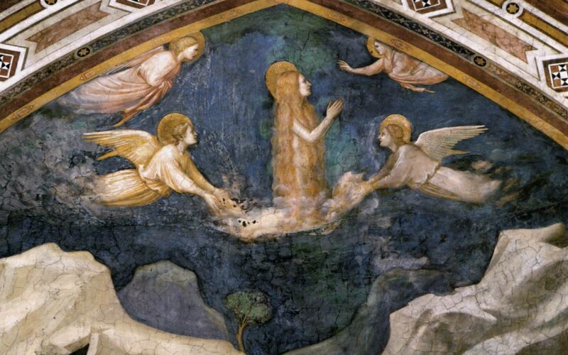 Giotto: Maria Maddalena parla con gli angeli