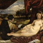 Tiziano Vecellio - Venere con suonatore di liuto