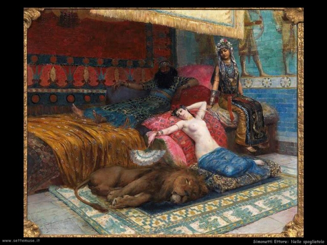 Rochegrosse Georges Antoine (1959-1938): La schiava e il leone