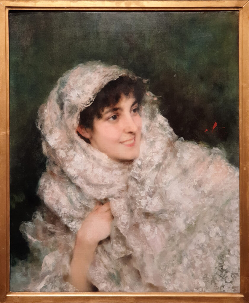 Federico Vinea - Ritratto di dama con velo